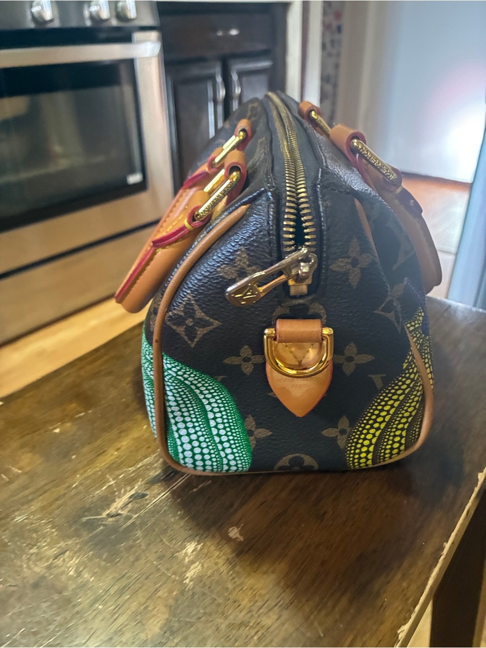 Louis Vuitton Monogram Satchel with Multicolor Pumpkin Print - Picture 4 of 11